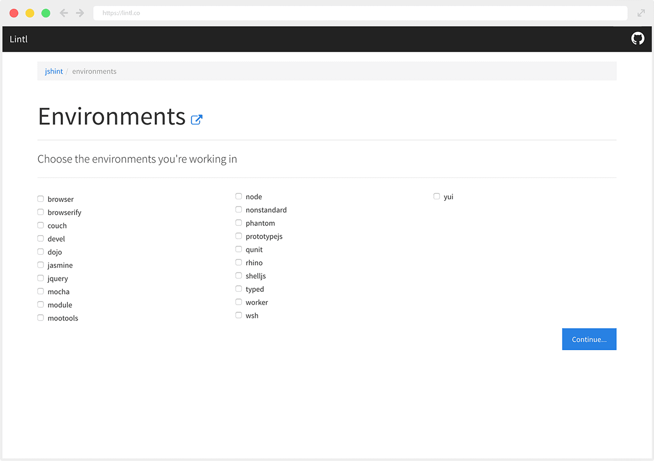 lintl environments